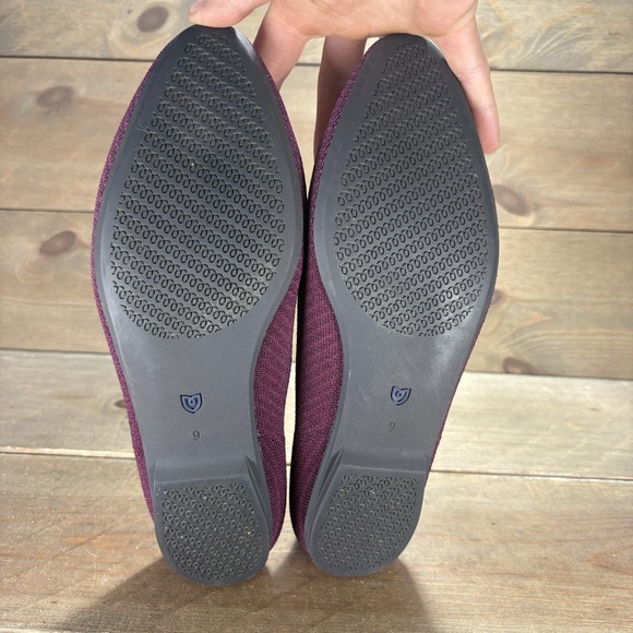 rothys womens size 9 shoes purple slip on almond work loafers flats - Picture 6 of 8